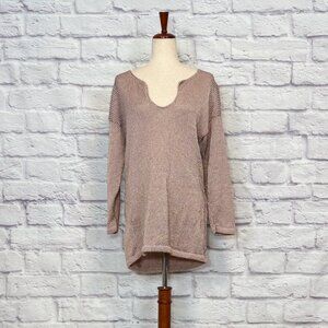 Barabas and Covey Rose Gold Crocheted Long Sweater